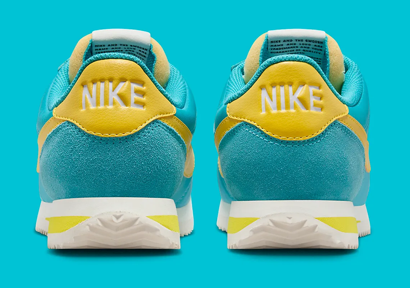 Nike Cortez teal and yellow colorway
