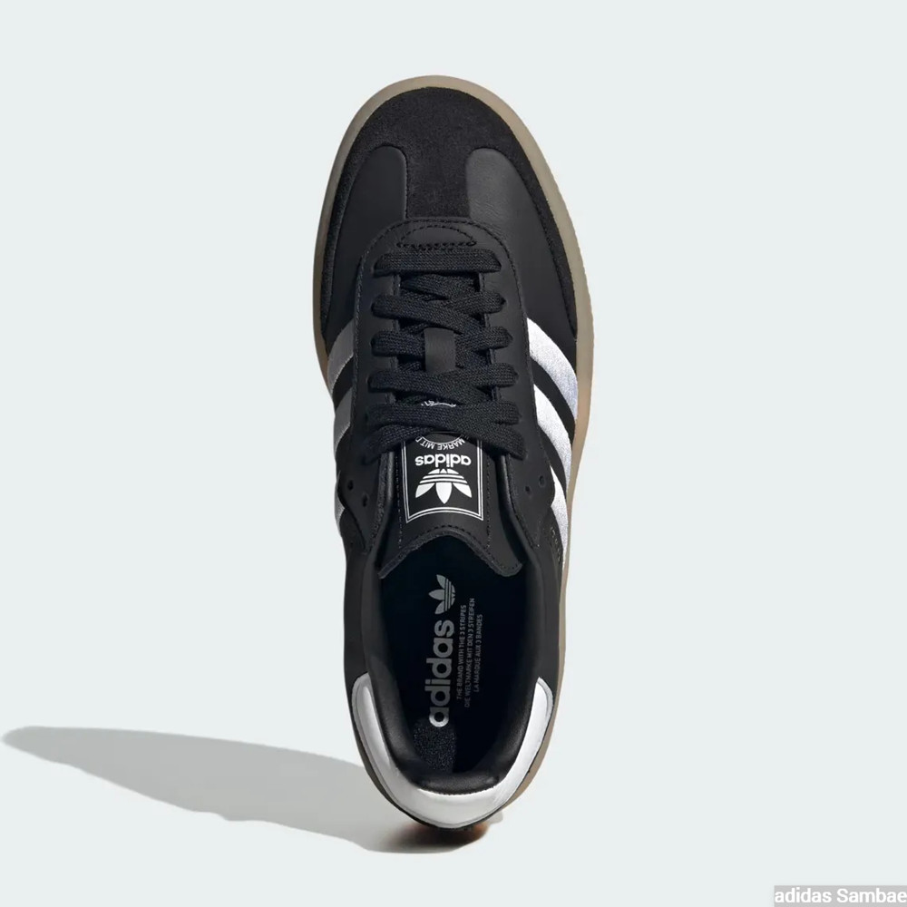 adidas Sambae Core Black / Cloud White - upper and shoelace