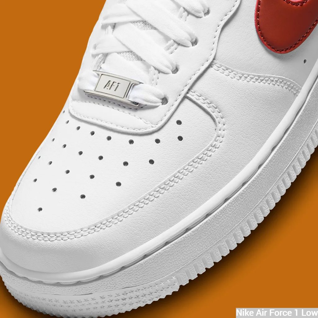 Nike Air Force 1 Low "Rugged Orange" - toebox and tip