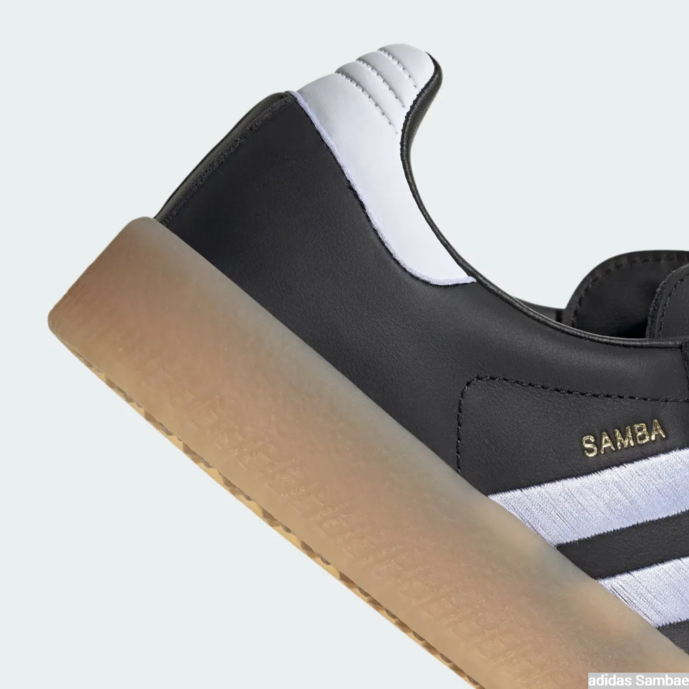 adidas Sambae Core Black / Cloud White - heel stack