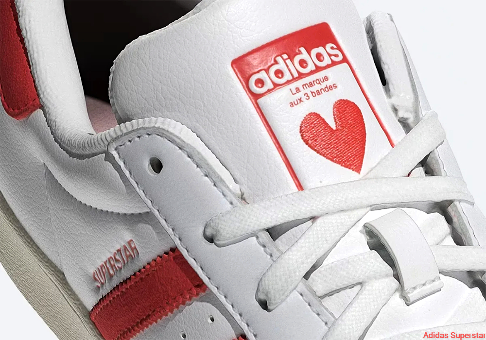Adidas Superstar - red heart