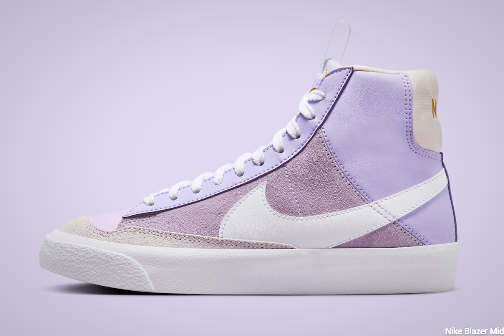 Nike Blazer Mid side view - light purple