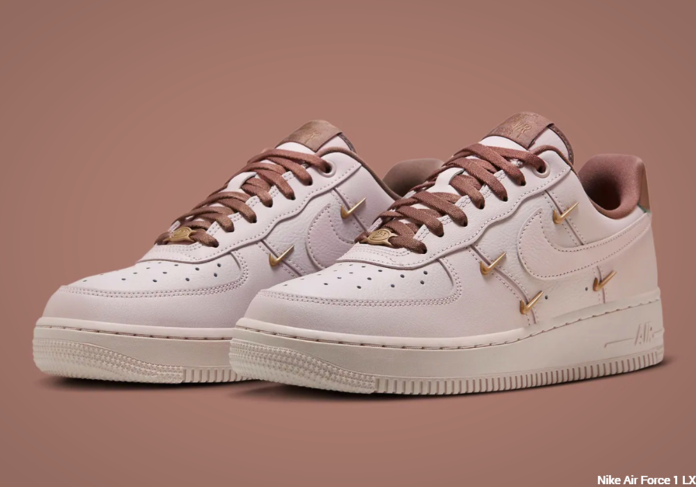 Nike Air Force 1 LX Pink version - mudguard and toebox
