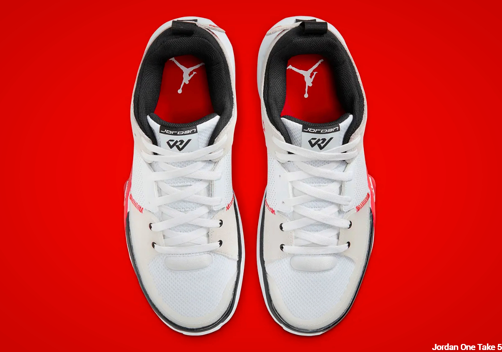 White/Red Jordan One Take 5 upper/insole