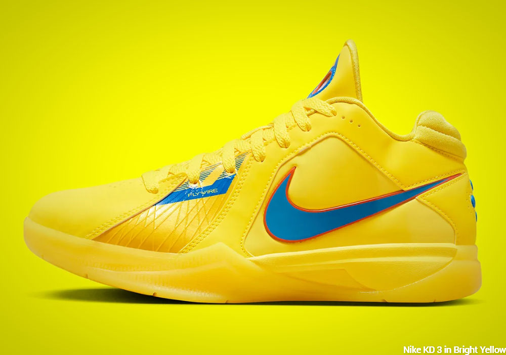 Nike KD 3 yellow - quarter overlay