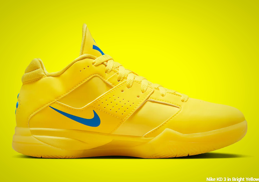 Nike KD 3 yellow - quarter overlay