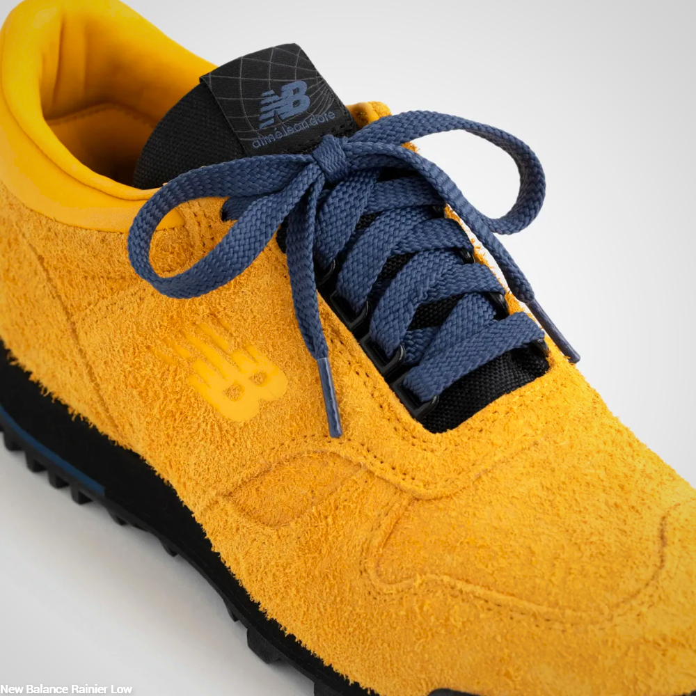mustard yellow New Balance Rainier Low - shoe laces