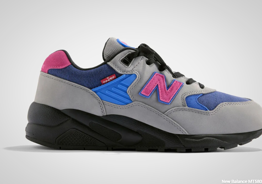 Levi's x New Balance MT580 - blue and pink - lace guard