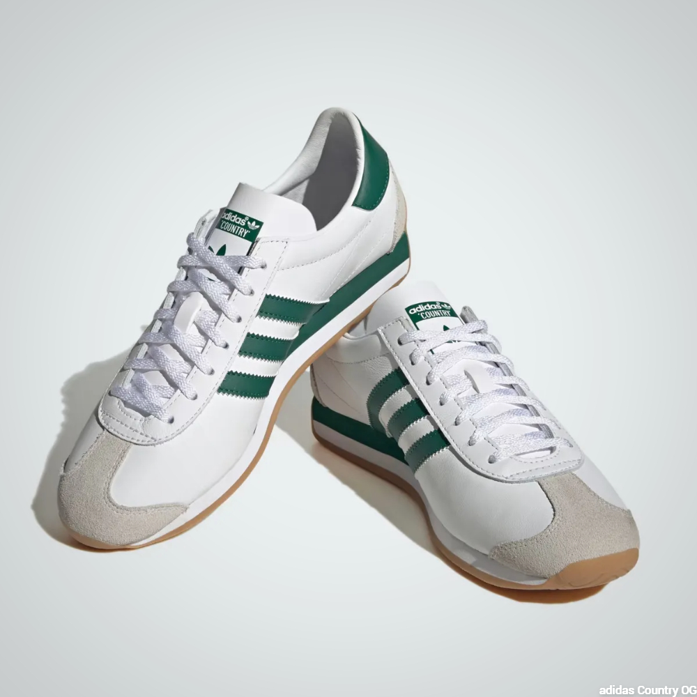 adidas Country "Cloud White+Collegiate Green" color