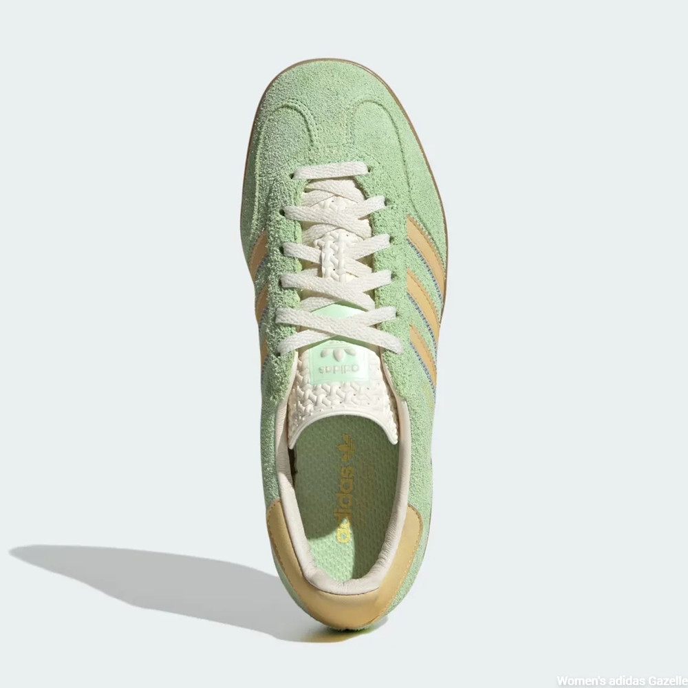 Women's green adidas Gazelle - upper