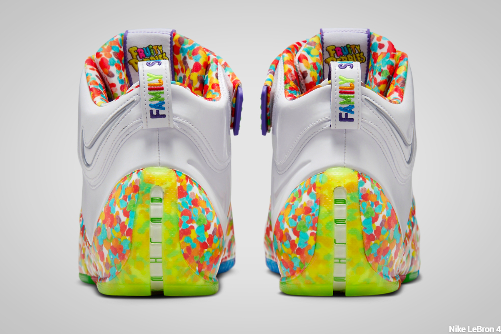 Nike LeBron 4 "Fruity Pebbles" outsole and heel cap