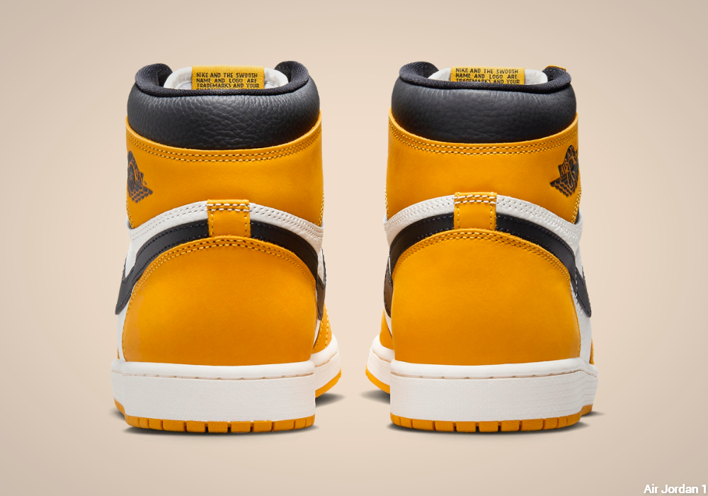 Yellow Ochre Air Jordan 1 heel cap