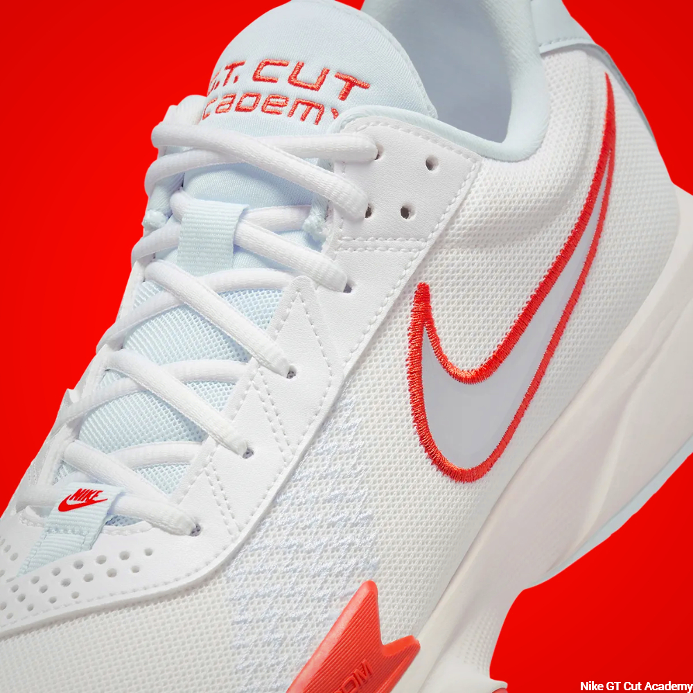red Nike GT Cut Academy - laces