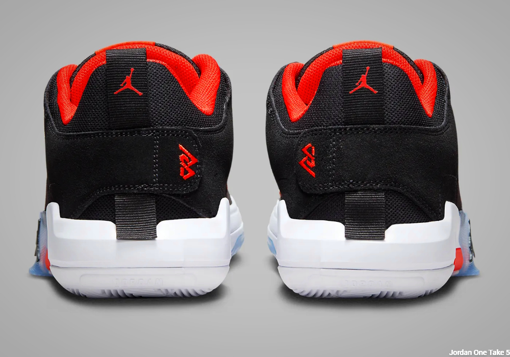 Black/Red Jordan One Take 5 heel cap