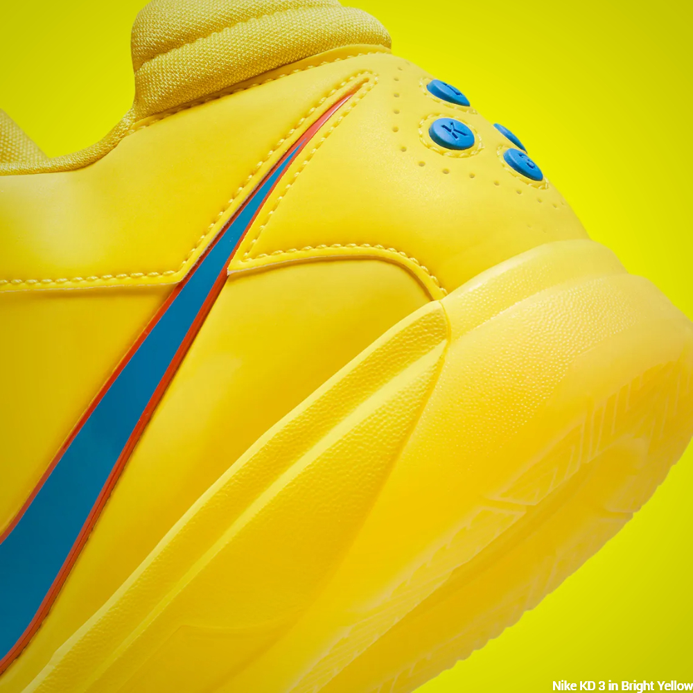 Nike KD 3 yellow - heel tab/outsole