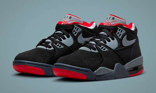 Nike Air Flight 89 - Black/Cement Grey/Fire Red