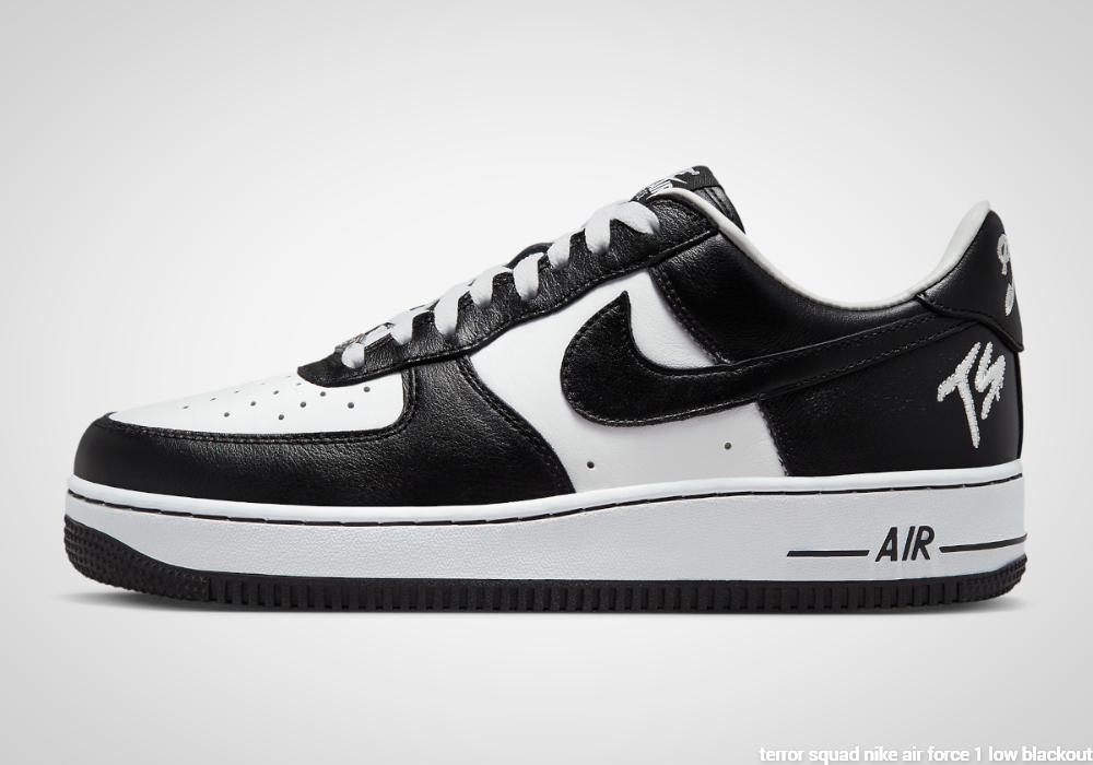 terror squad nike air force 1 low blackout