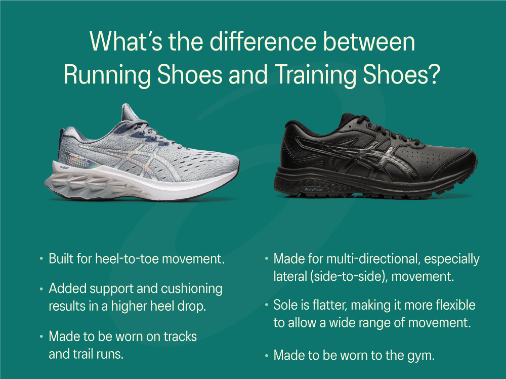 running shoes vs training shoes