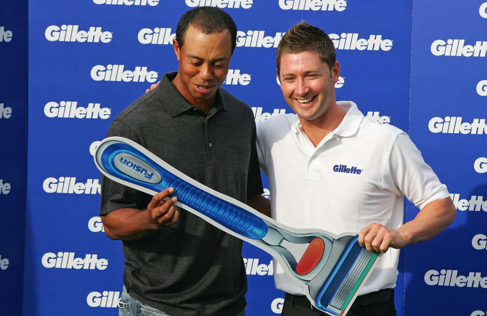 Tiger Woods partners Gillette