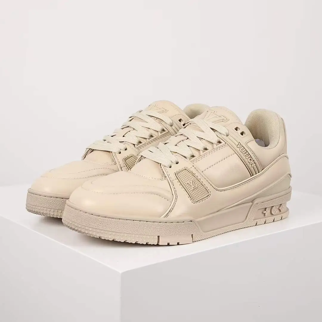 beige LV trainer - upper