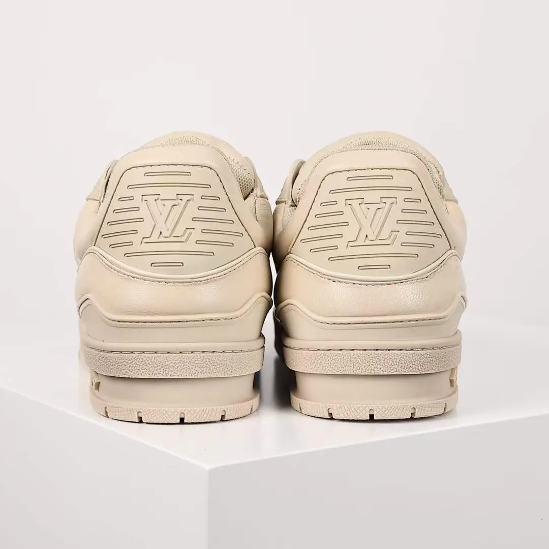 beige LV trainer - heel