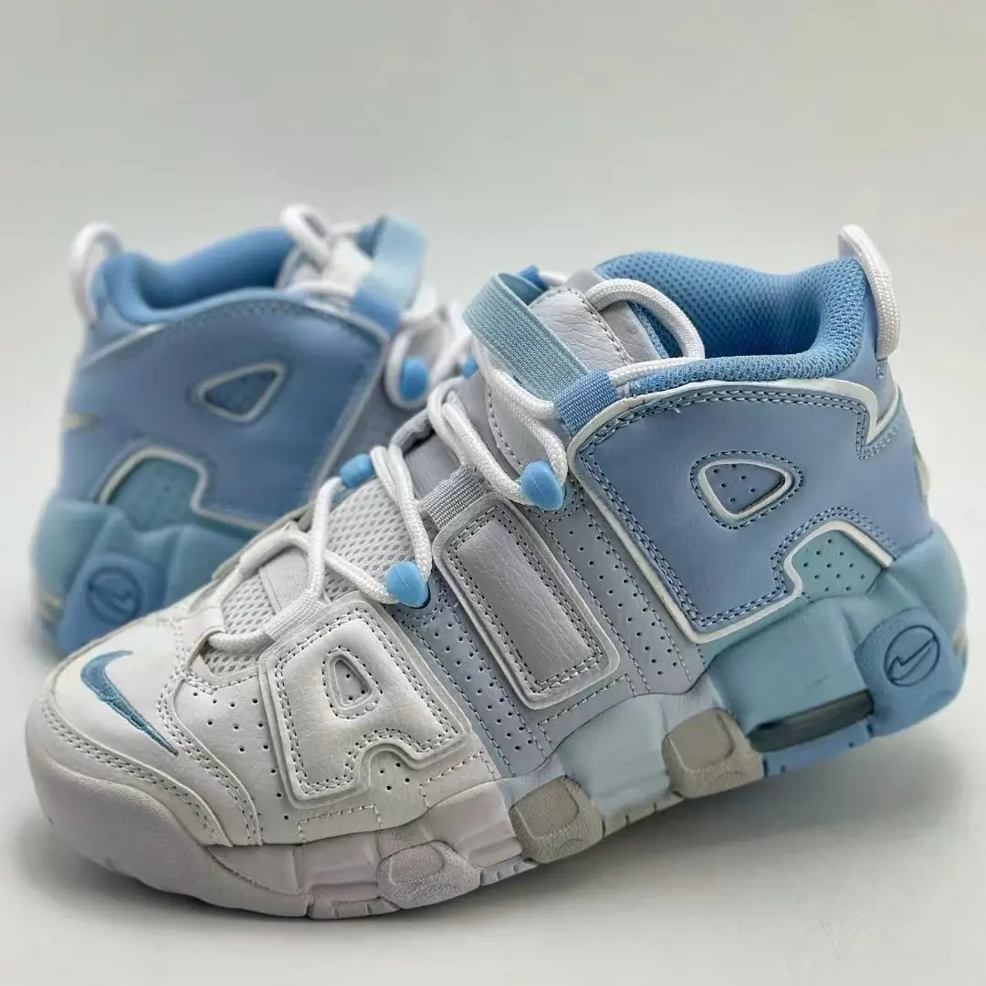 Air More Uptempo for women-white/grey/blue