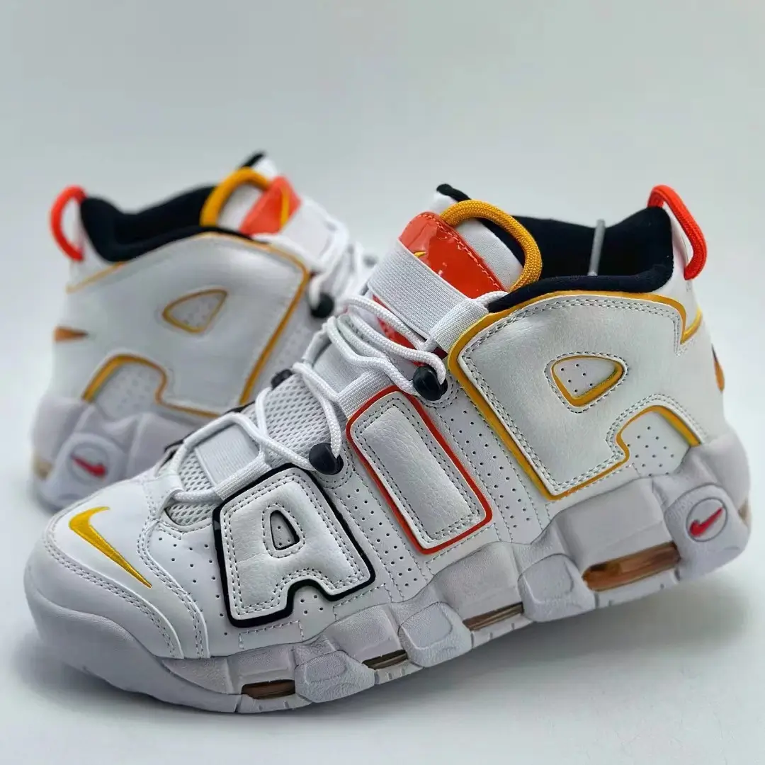 Air More Uptempo For Men-white/orange/yellow