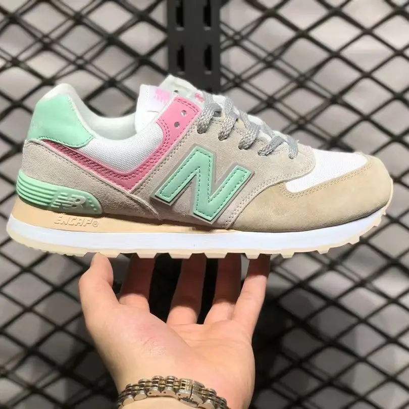 NB WL574-pink/green/tan