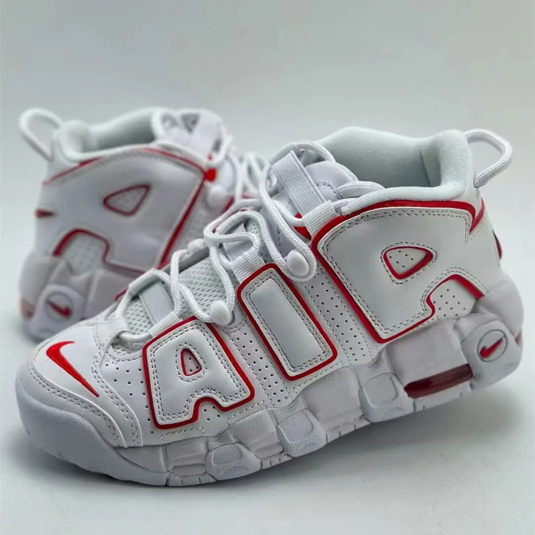 Air More Uptempo For Men-grey/red