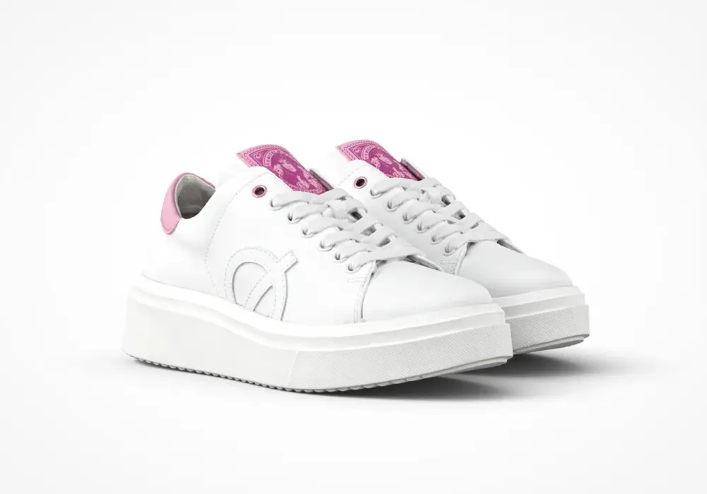 Loci x Nicki Minaj Apex sneakers in pink and white